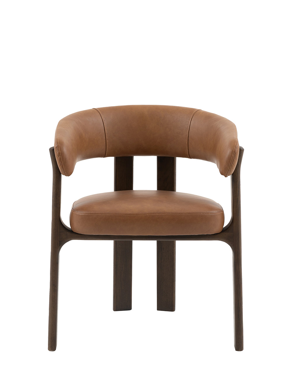 Como Dining Chair Brown Leather