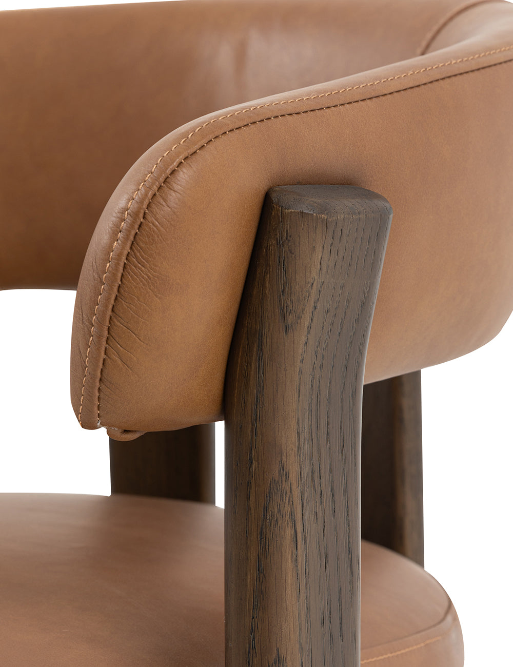 Como Dining Chair Brown Leather