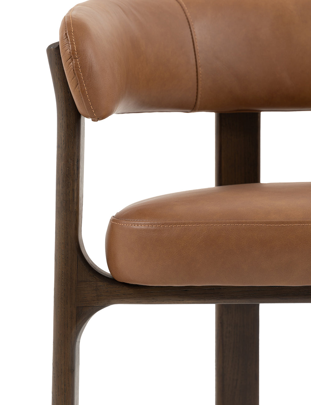 Como Dining Chair Brown Leather