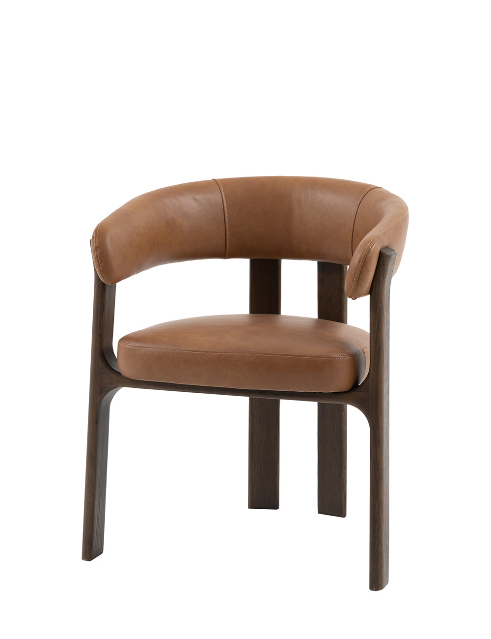 Como Dining Chair Brown Leather