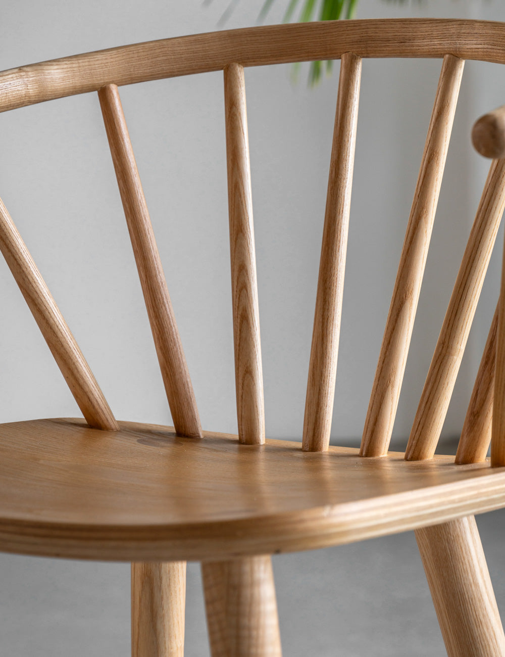 Set of 2 Albie Curved Back Wooden Dining Chair - Natural
