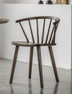 Set of 2 Albie Curved Back Wooden Dining Chair - Smoked