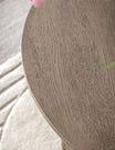 Albie Minimalist Round Coffee Table - Smoked