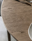 Albie Minimalist Round Dining Table - Smoked