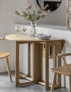 Albie Round Folding Dining Table - Natural