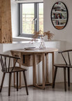 Albie Round Folding Dining Table - Smoked