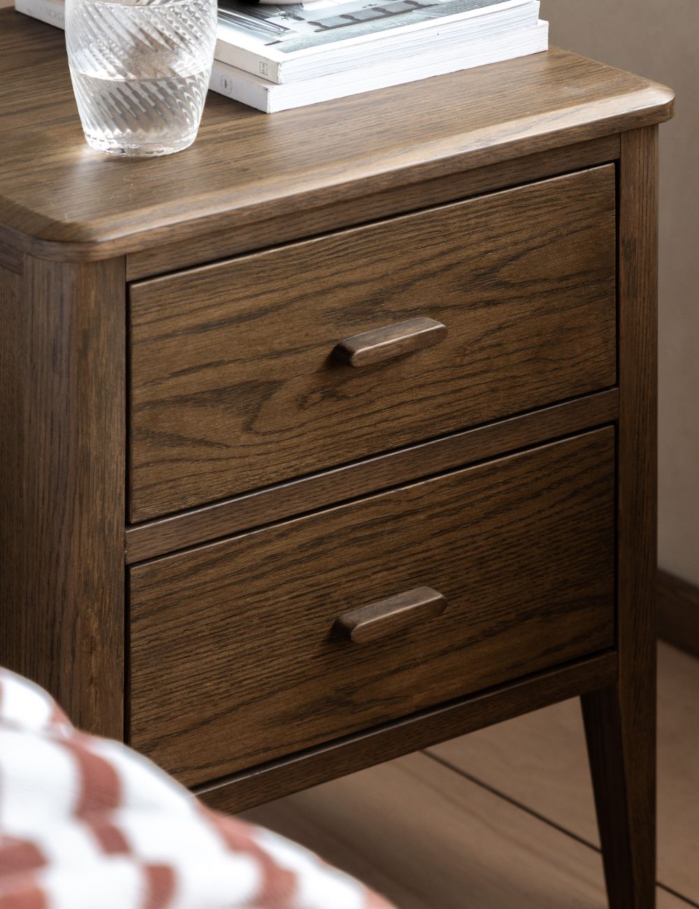 Dawson Dark Wood Bedside Table
