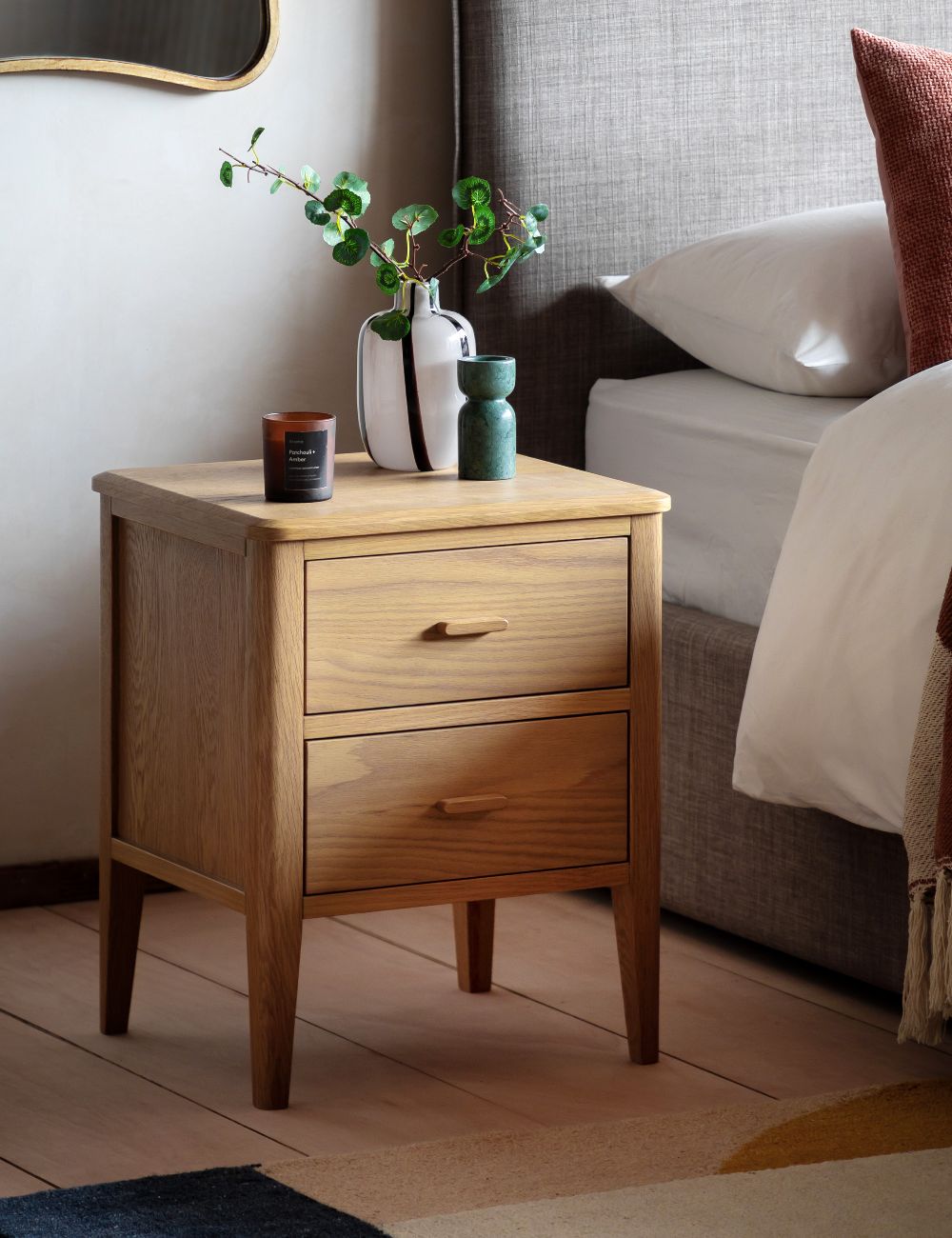 Dawson Light Wood Bedside Table