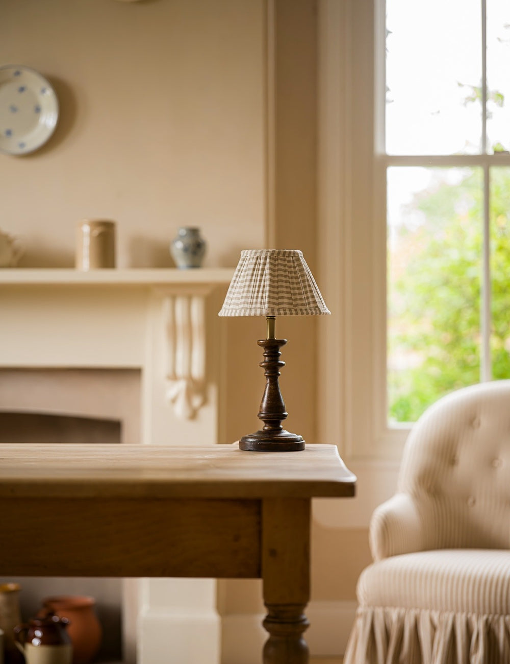 The Candleford Table Lamp in Walnut