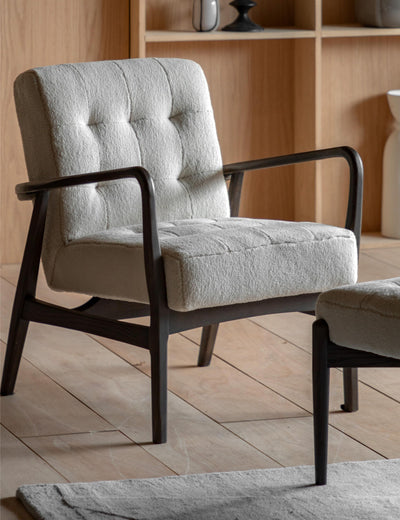 Trudy Cream Faux Sheepskin Armchair