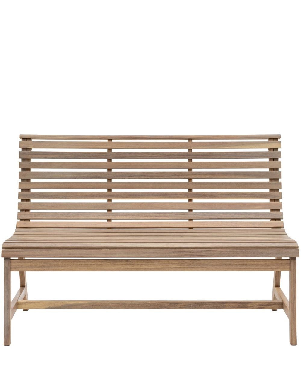 Curved Natural Outdoor Bench