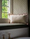 Scallop Cushion in Pomegranate