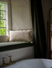 Scallop Cushion in Moss