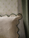 Scallop Cushion in Moss