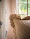 Stripe Frill Cushion in Brick