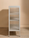 Medium Miles Glass Cabinet in Panna Cotta
