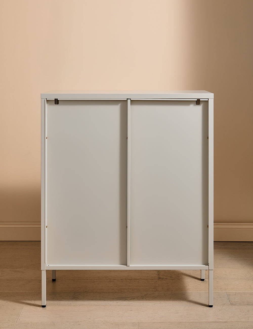 Medium Miles Glass Cabinet in Panna Cotta