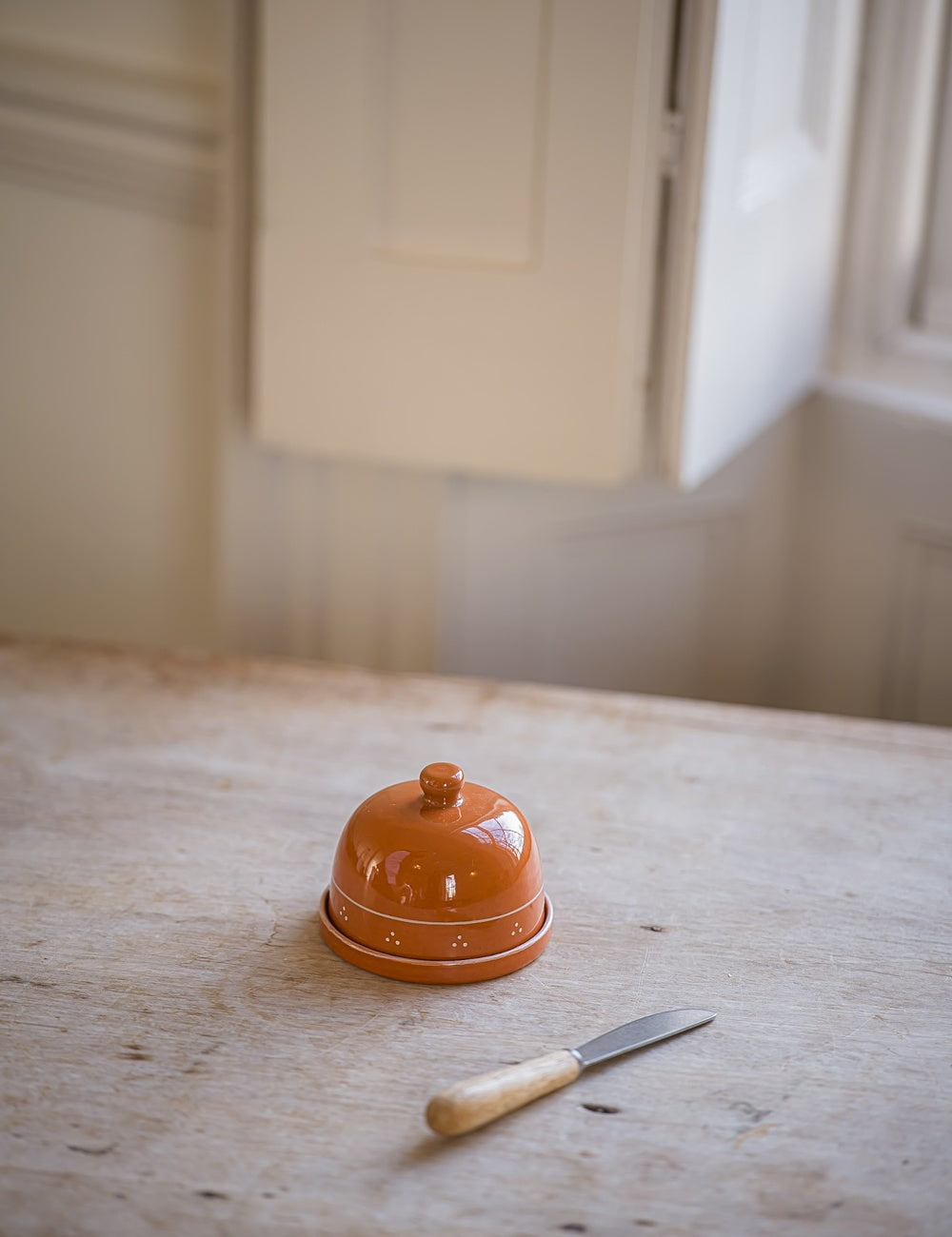 Breakfast Table Butter Dish in Terracotta