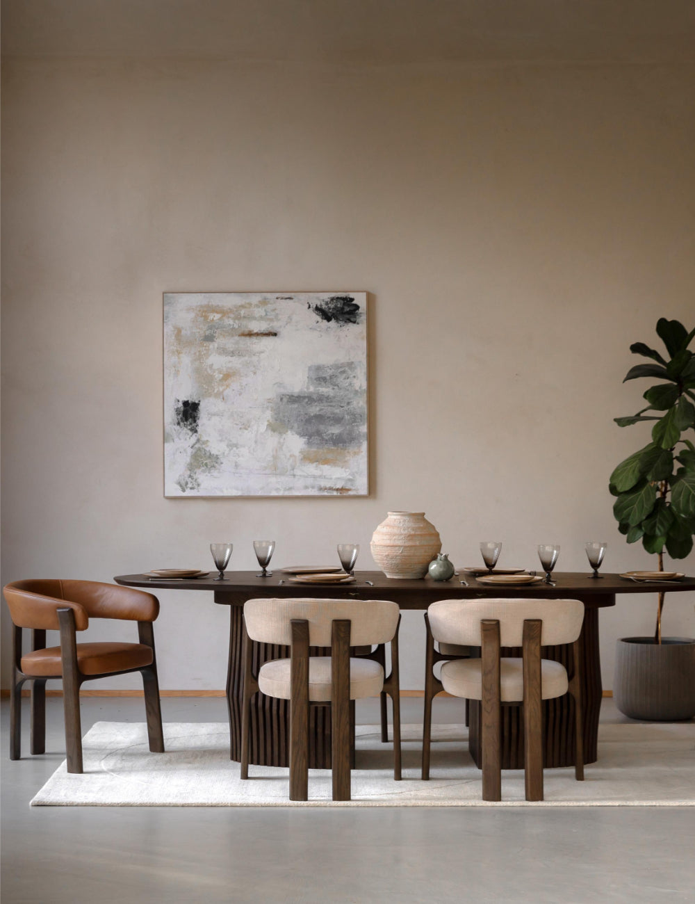 Tambour Extending Dining Table