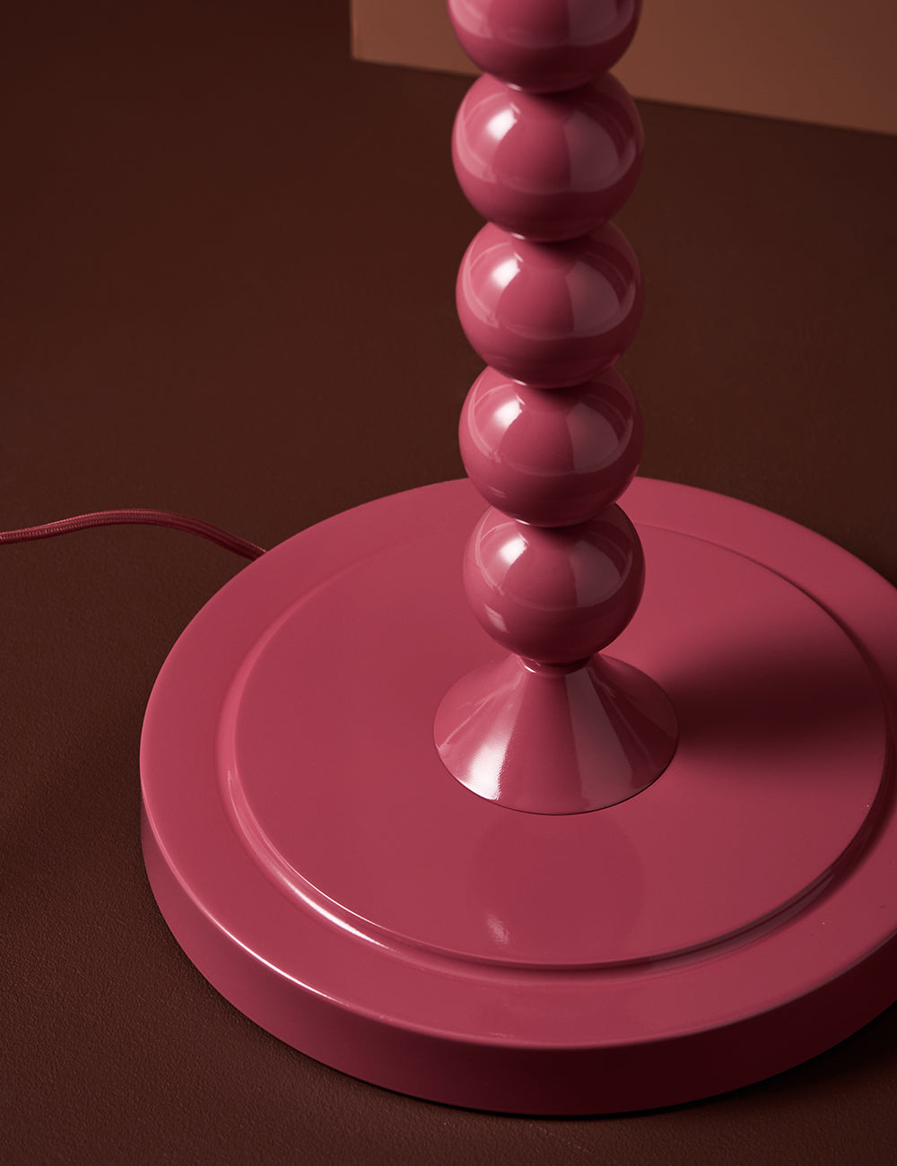 Raddle Lamp Base in Cherry Pink