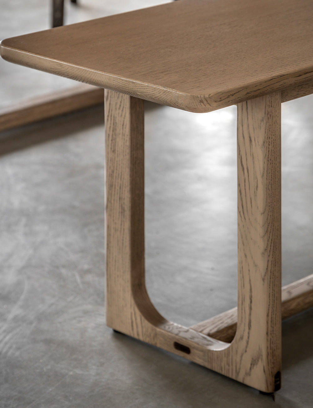 Albie Minimalist Dining Bench - Smoked