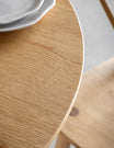 Albie Minimalist Round Dining Table - Natural