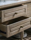 William Open Marble Topped Sideboard