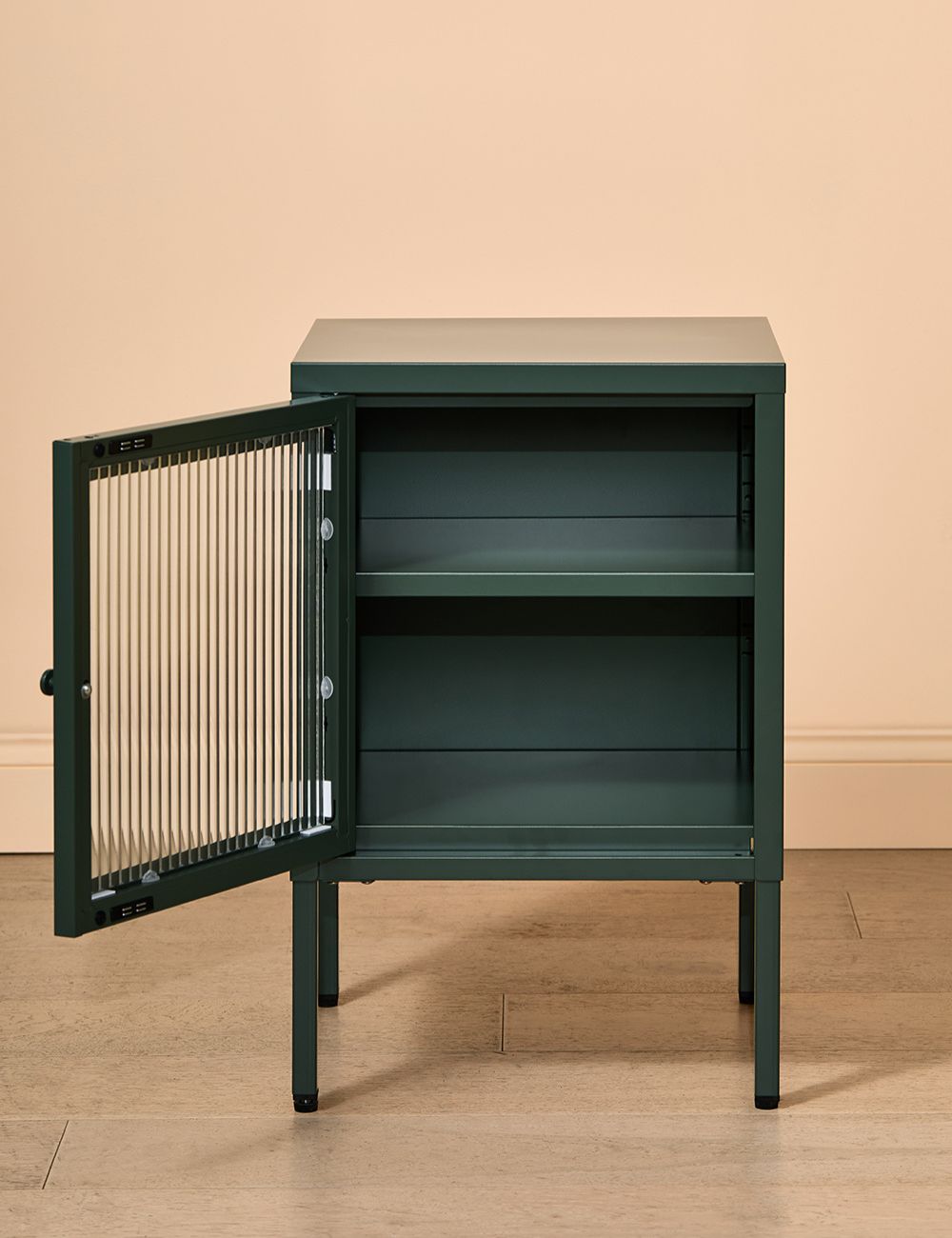 Small Simkin Bedside Cabinet in Olive Left Hand Opening