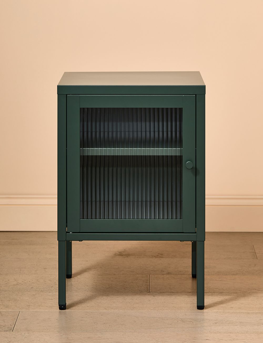 Small Simkin Bedside Cabinet in Olive Left Hand Opening