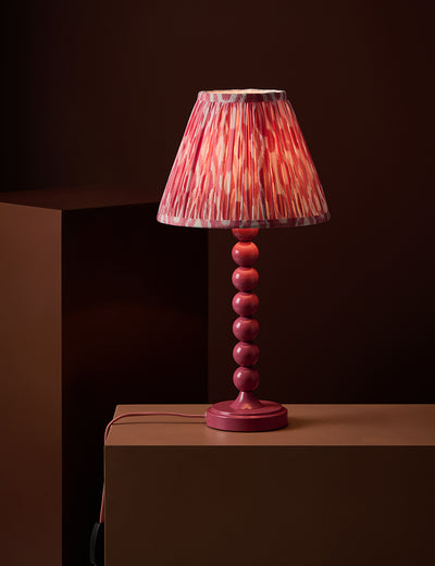 Thimble Lamp Base in Cherry Pink