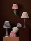 Thimble Lamp Base in Cherry Pink