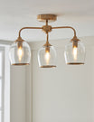 Fitzroy 3 Pendant Light Brushed Aged Brass