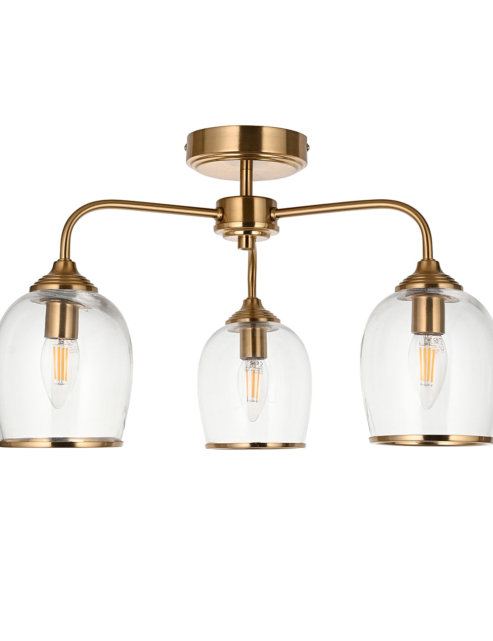 Fitzroy 3 Pendant Light Brushed Aged Brass