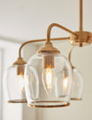 Fitzroy 5 Pendant Light Brushed Aged Brass