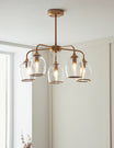 Fitzroy 5 Pendant Light Brushed Aged Brass