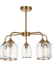 Fitzroy 5 Pendant Light Brushed Aged Brass