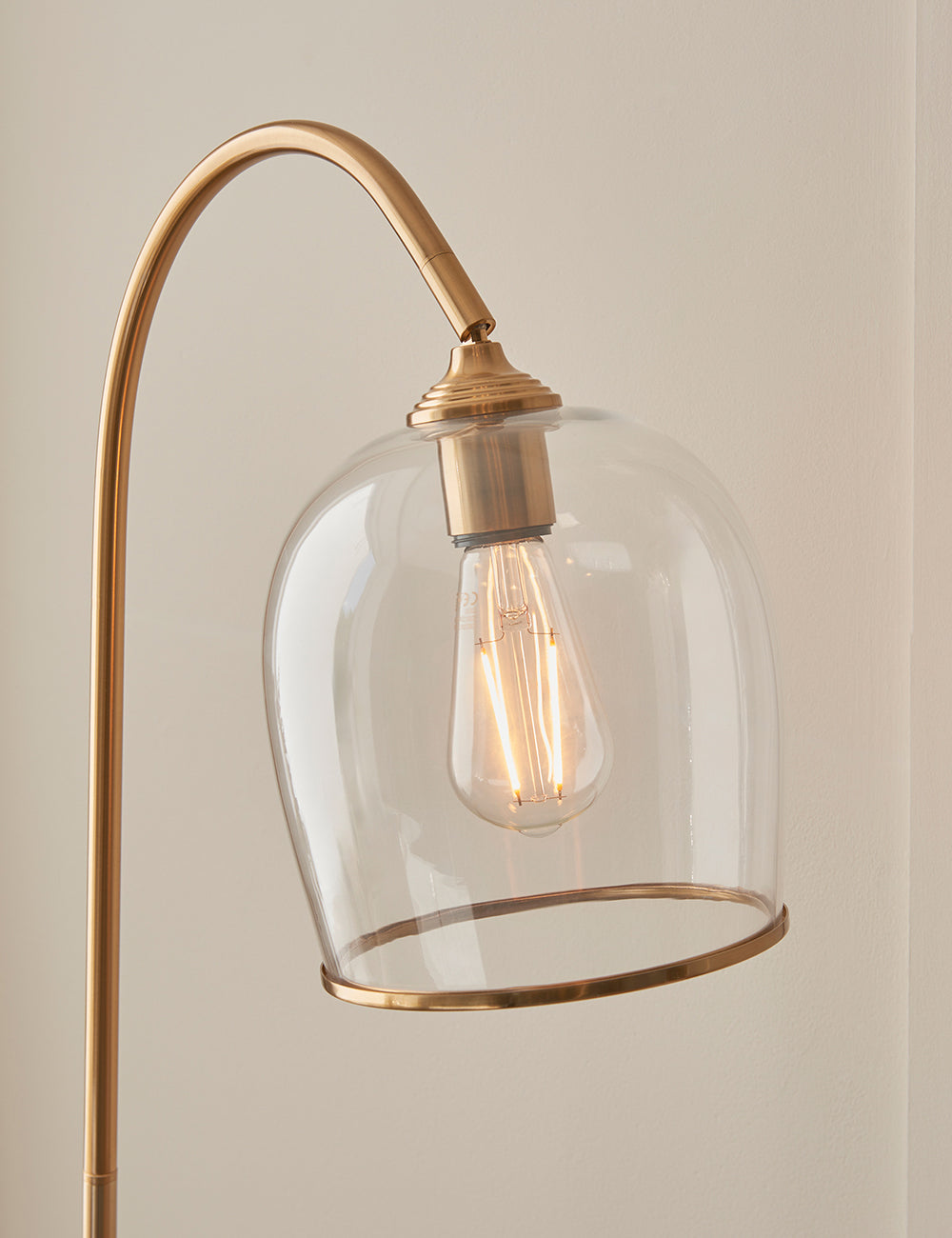Fitzroy Pendant Floor Light Brushed Aged Brass