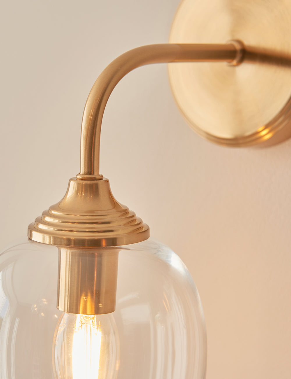 Fitzroy Wall Light Brushed Aged Brass