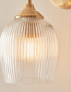 Fitzroy Ribbed Pendant Light Brushed Aged Brass