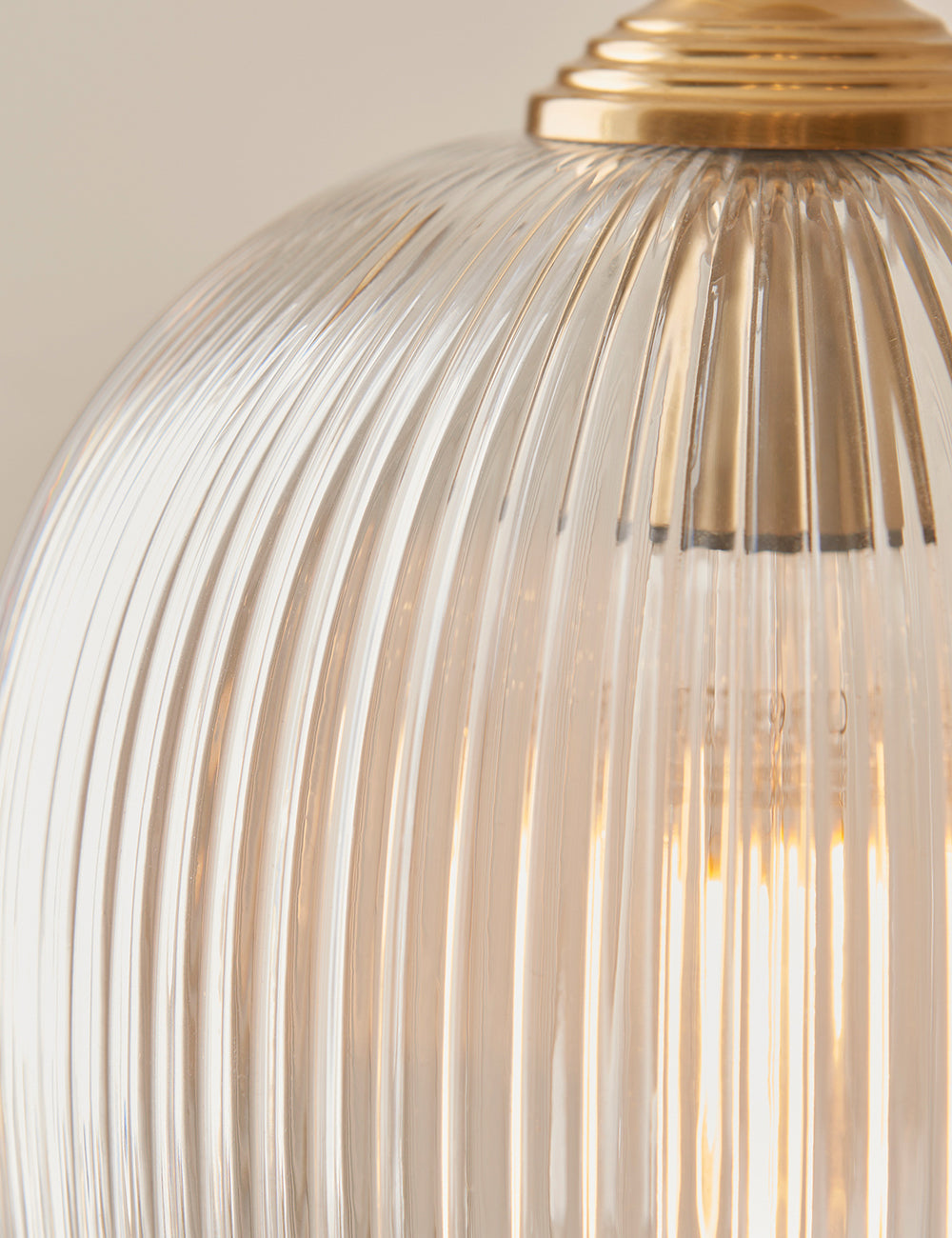 Fitzroy Ribbed Floor Light Brushed Aged Brass