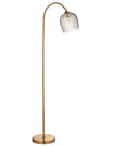 Fitzroy Ribbed Floor Light Brushed Aged Brass