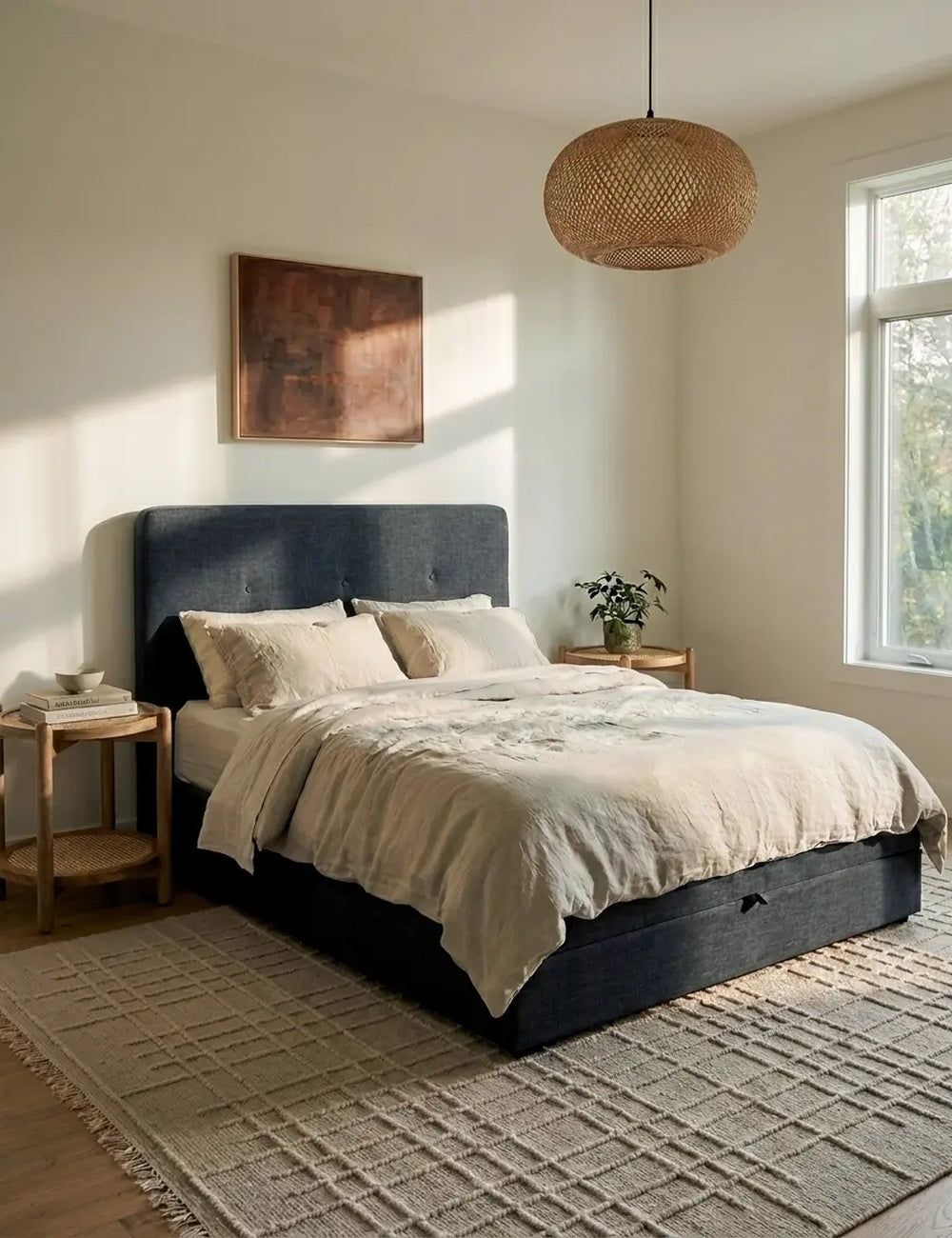Esme Bed in Charcoal