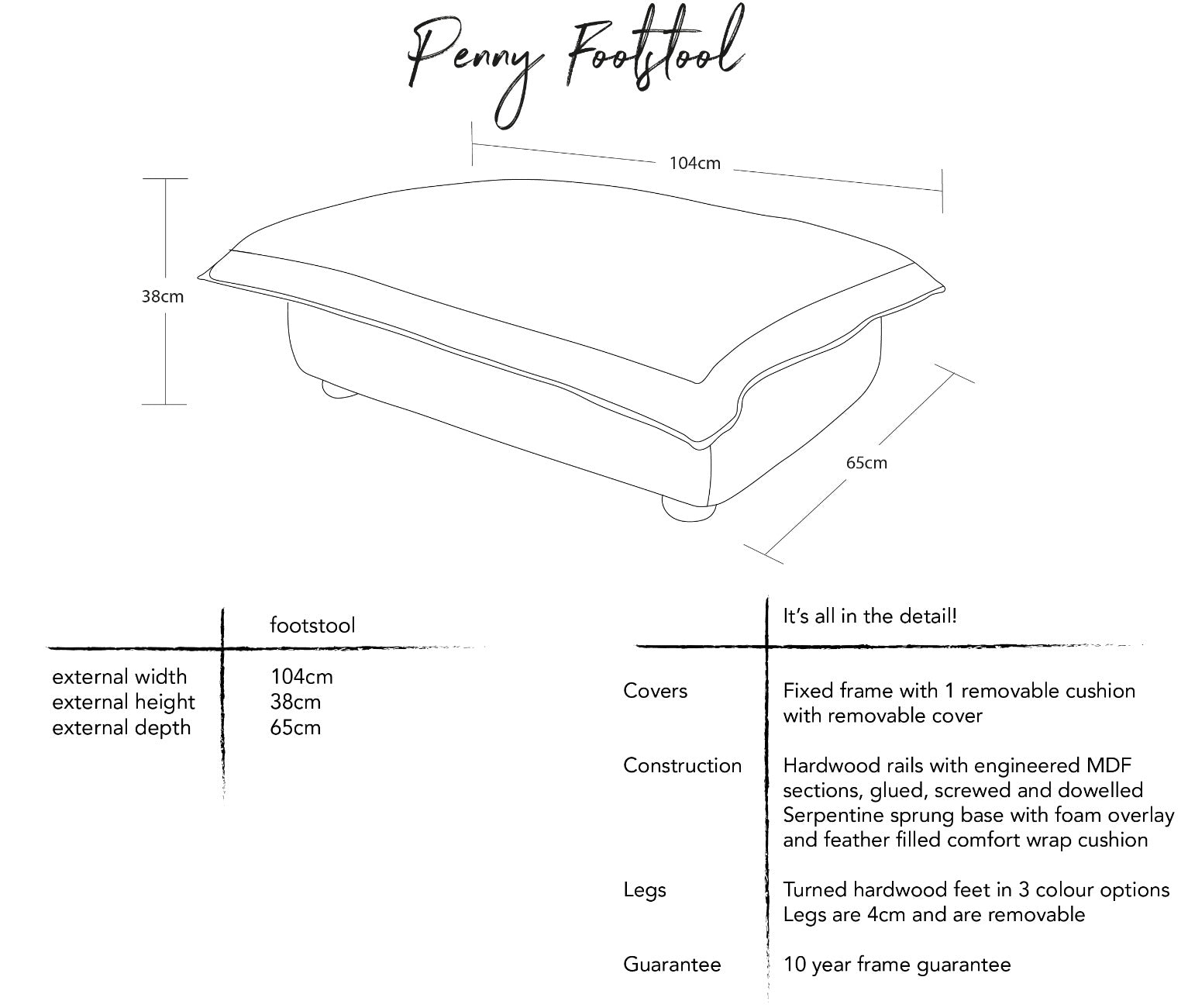 Dulwich Sofa Dimensions