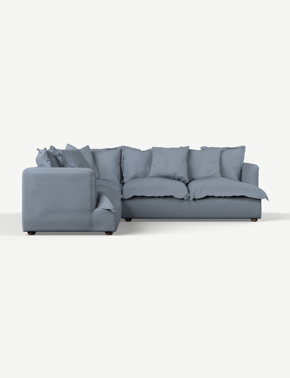 Brushed Cotton French Blue Left Hand Facing