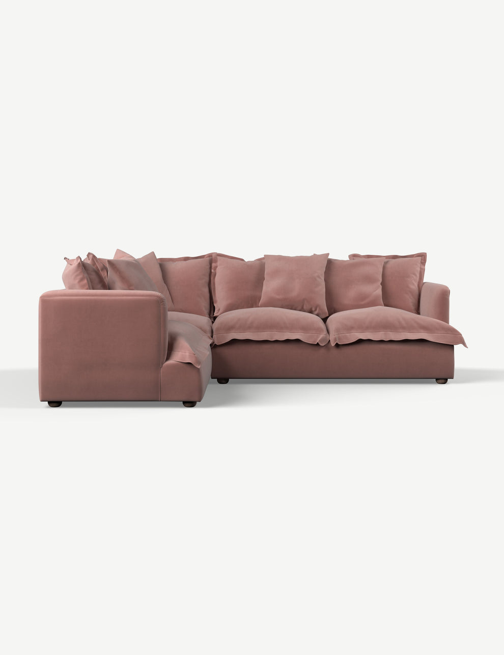 Velvet Dusty Pink Left Hand Facing