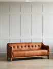 Alabama Brown Leather Three Seater Sofa