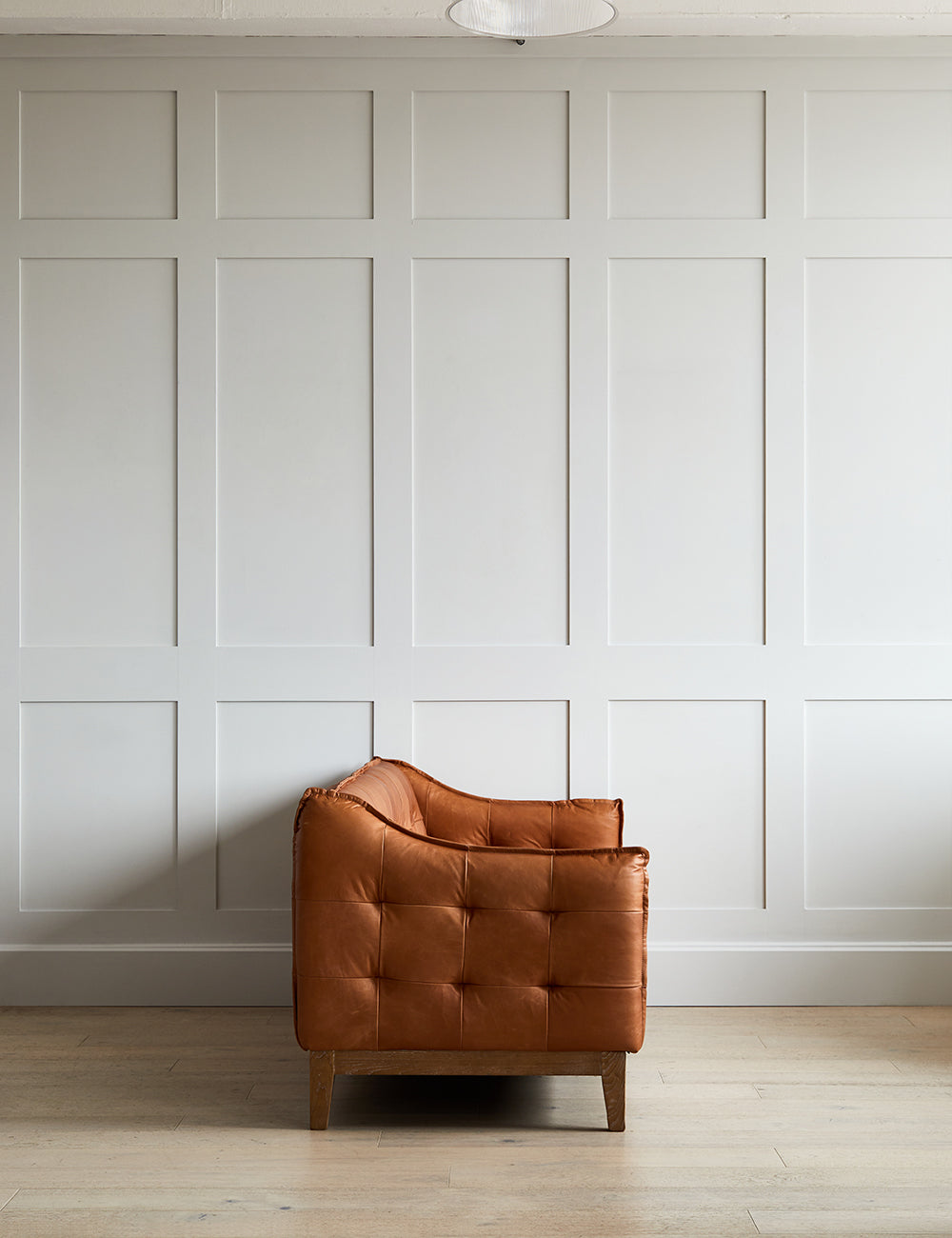 Alabama Brown Leather Three Seater Sofa