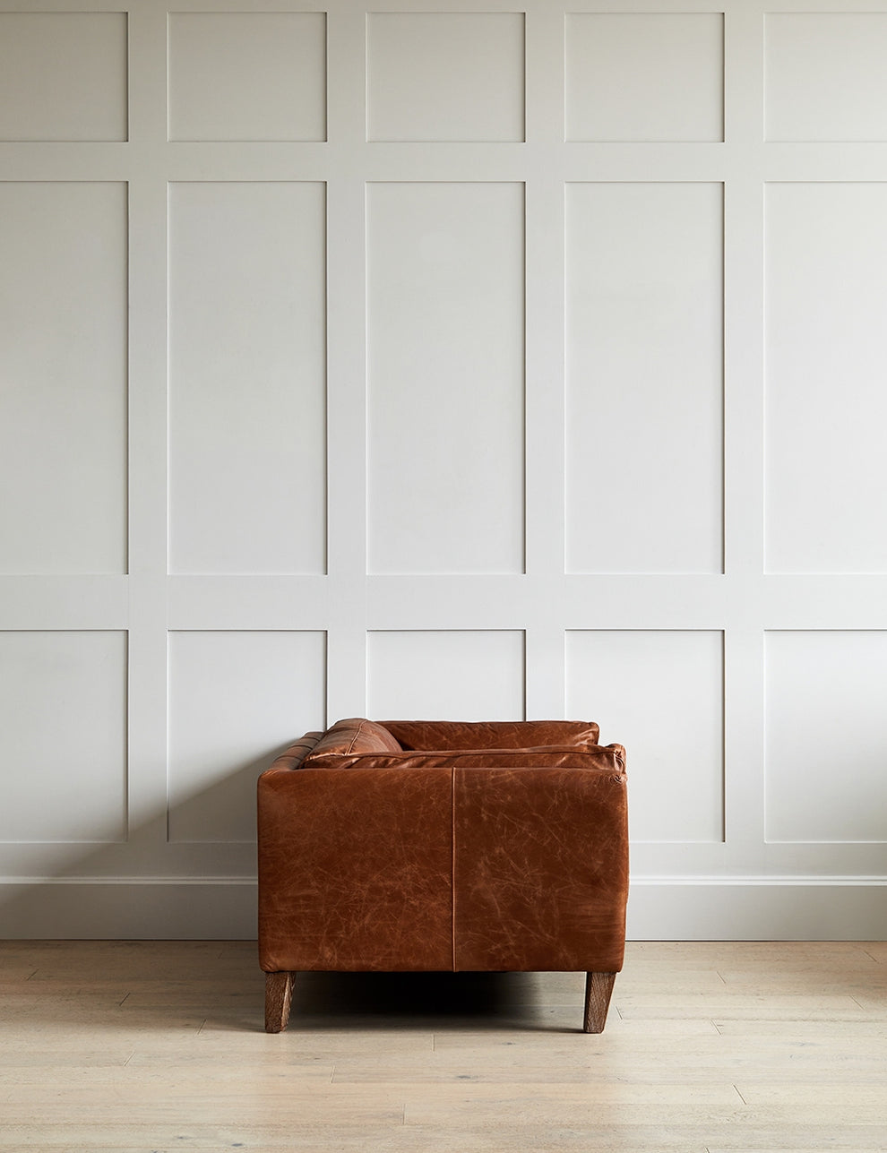 Nevada Brown Leather Two Seater Sofa 